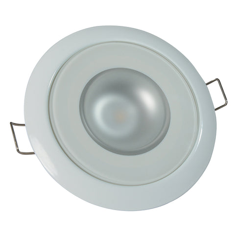 Lumitec Mirage - Flush Mount Down Light - Glass Finish/White Bezel - 3-Color Red/Blue Non-Dimming w/White Dimming [113128] - American Offshore