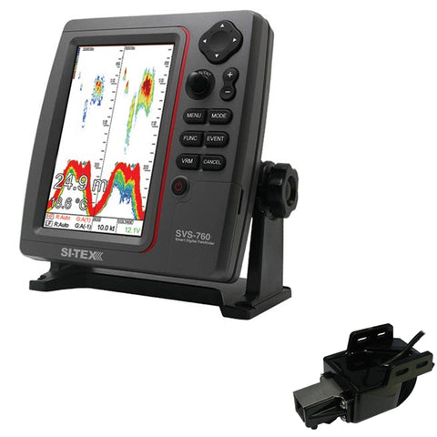 SI-TEX SVS-760 Dual Frequency Sounder 600W Kit w/Transom Mount Triducer [SVS-760TM] - American Offshore