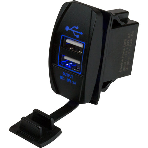 Sea-Dog Dual USB Rocker Switch Style Power Socket [426520-1] - American Offshore