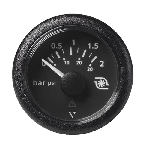 Veratron 52MM (2-1/16") ViewLine Boost Pressure Gauge 2 Bar/30 PSI - Black Dial  Round Bezel [A2C59514149] - American Offshore