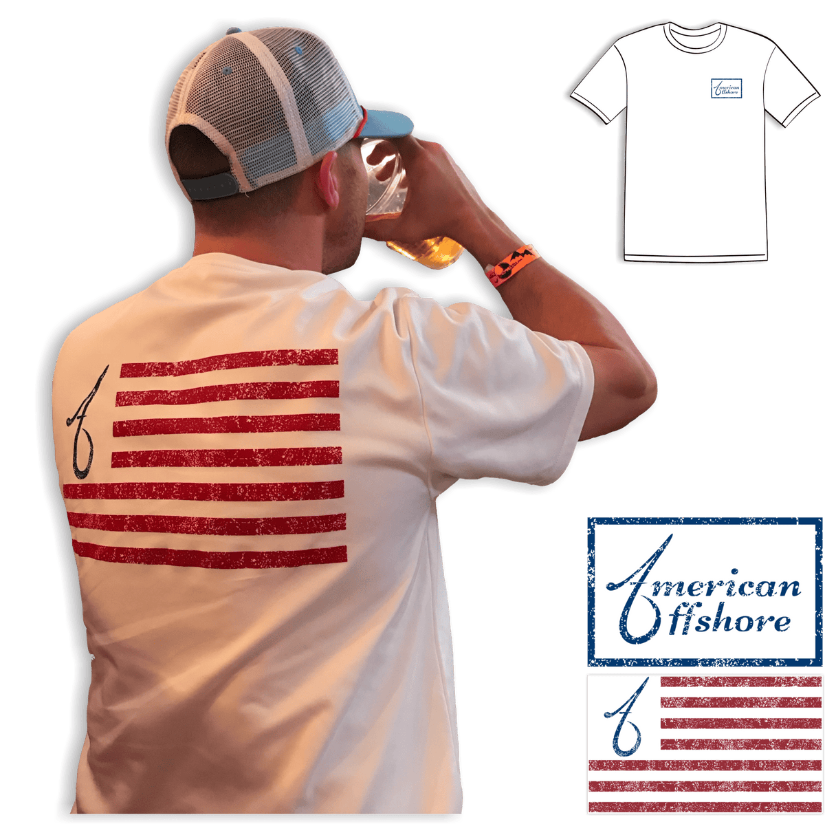 American Flag (Bass) Dad Cap