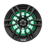 DS18 HYDRO 6.5" 2-Way Marine Speakers w/RBG LED Lights 300W - Matte Black [NXL-6BK]