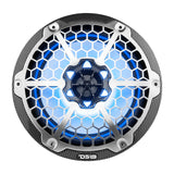 DS18 HYDRO 8" 2-Way Marine Speakers w/RGB LED Lights 450W - Black Carbon Fiber [CF-8]