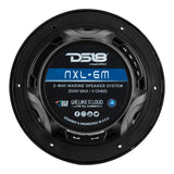 DS18 New Edition HYDRO 6.5" 2-Way Marine Speakers w/RGB LED Lighting 300W - Black [NXL-6M/BK]