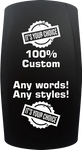 100% Custom Contura V Laser Etched Rocker Switch Cover