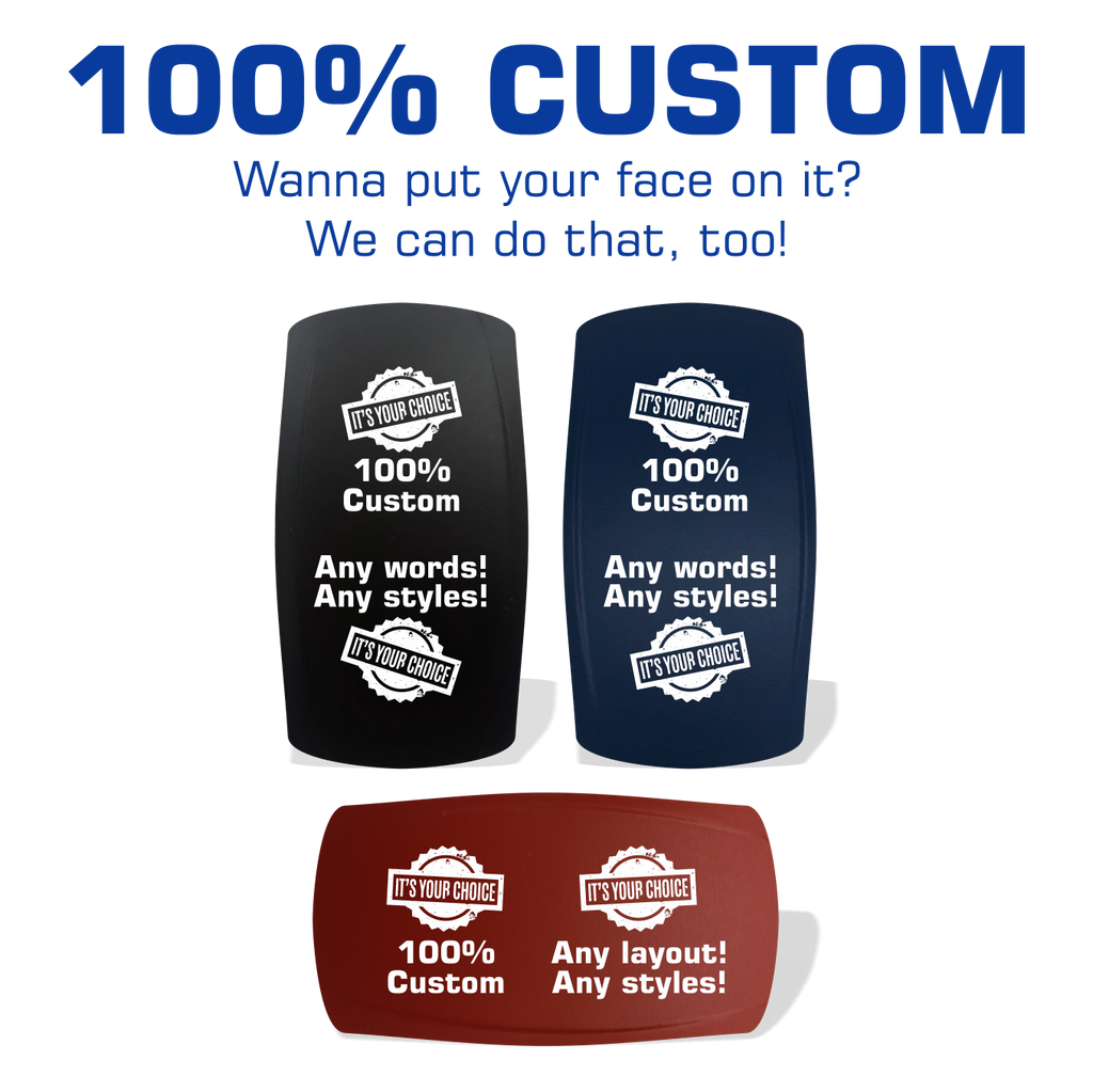 100% Custom Contura V Laser Etched Rocker Switch Cover | American Offshore