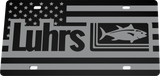 Luhrs Boats License Plate | Black Gloss Acrylic