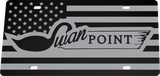 Swan Point Boats License Plate | Black Gloss Acrylic