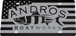 Andros Boats License Plate | Black Gloss Acrylic