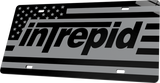 Intrepid Powerboats License Plate | Black Gloss Acrylic