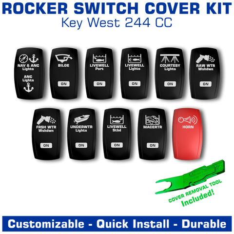 Contura V Laser Etched Rocker Switch Cover Kit | Key West 244 CC