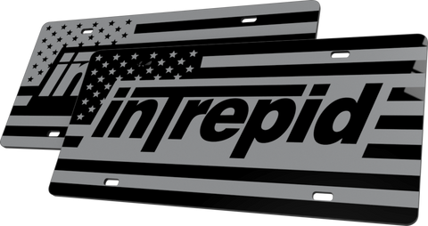 Intrepid Powerboats License Plate | Black Gloss Acrylic