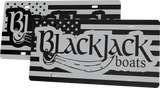BlackJack Boats License Plate | Black Gloss Acrylic