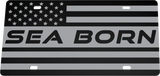Sea Born Boats License Plate | Black Gloss Acrylic