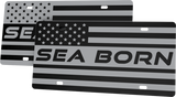 Sea Born Boats License Plate | Black Gloss Acrylic