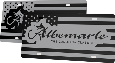 Albemarle Boats License Plate | Black Gloss Acrylic