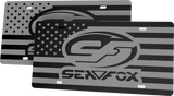 Sea Fox Boats License Plate | Black Gloss Acrylic