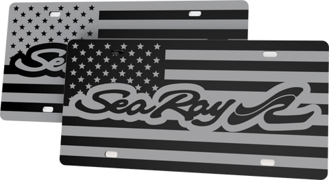 Sea Ray Boats License Plate | Black Gloss Acrylic