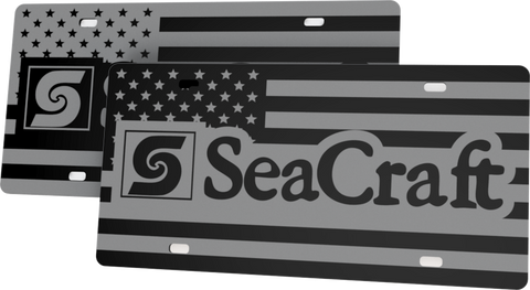 SeaCraft Boats License Plate | Black Gloss Acrylic