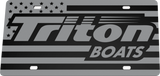 Triton Boats License Plate | Black Gloss Acrylic