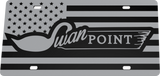 Swan Point Boats License Plate | Black Gloss Acrylic