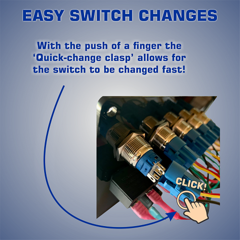 Black or Stainless Steel Push Button Switch - 12V 5a Latching On/Off ...