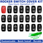 Contura V Laser Etched Rocker Switch Cover Kit | Sea Hunt Gamefish 27