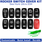 Contura V Laser Etched Rocker Switch Cover Kit | Sea Hunt Ultra 234