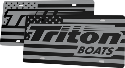 Triton Boats License Plate | Black Gloss Acrylic