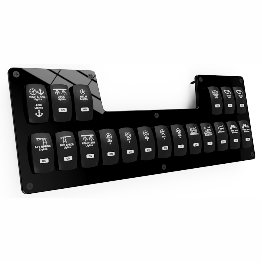 Switch Panels | Center Console | EdgeWater 318 CC | American Offshore