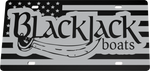 BlackJack Boats License Plate | Black Gloss Acrylic