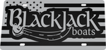 BlackJack Boats License Plate | Black Gloss Acrylic