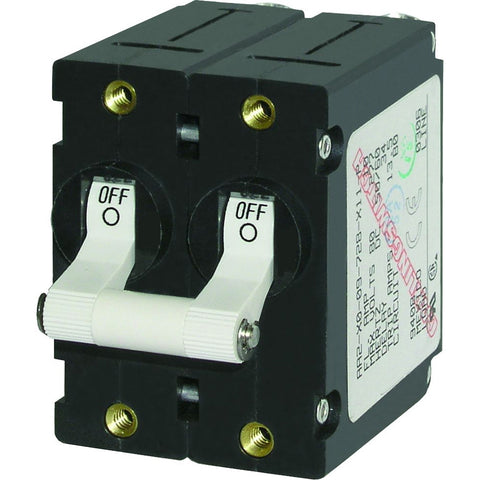 Blue Sea 7240 A-Series Double Pole Toggle - 40AMP - White [7240] - American Offshore