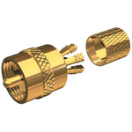 Shakespeare PL-259-CP-G - Solderless PL-259 Connector for RG-8X or RG-58/AU Coax - Gold Plated [PL-259-CP-G] - American Offshore