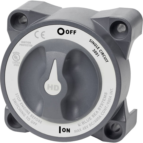 Blue Sea 3001 HD-Series Battery Switch Single Circuit ON/OFF w/AFD [3001] - American Offshore