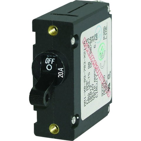 Blue Sea 7212 AC / DC Single Pole Magnetic World Circuit Breaker  -  20 Amp [7212] - American Offshore