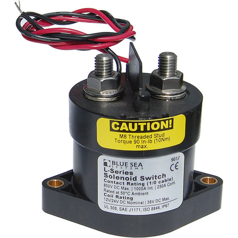 Blue Sea 9012 L Solenoid Switch - 12-24VDC - 250A [9012] - American Offshore