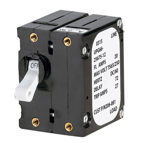 Paneltronics 'A' Frame Magnetic Circuit Breaker - 20 Amps - Double Pole [206-081S] - American Offshore