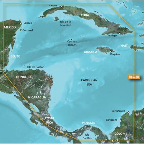 Garmin BlueChart g3 Vision HD - VUS031R - Southwest Caribbean - microSD/SD [010-C0732-00] - American Offshore