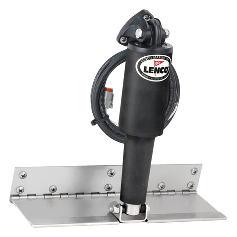 Lenco 4" x 12" Limited Space Trim Tab Kit w/o Switch Kit 12V -  Standard Finish - Short Actuator [15052-101] - American Offshore