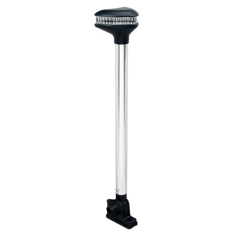 Perko Stealth Series - L.E.D. Fold Down White All-Round Light - Vertical Mount - 13-3/8" [1639DP0CHR] - American Offshore
