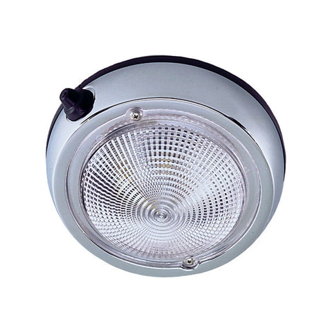 Perko Surface Mount Dome Light - 3 3/4" O.D. (3" Lens) - Chrome Plated [0300DP0CHR] - American Offshore