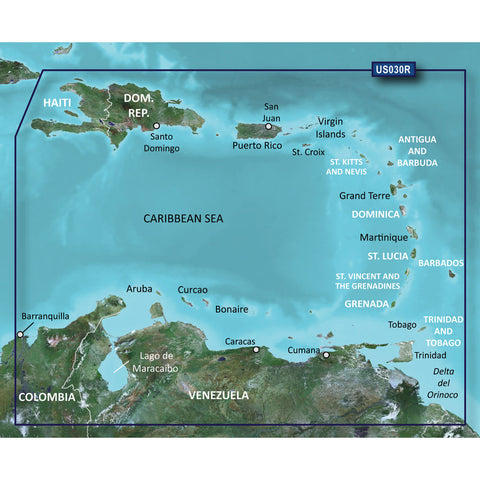 Garmin BlueChart g2 HD - HXUS030R - Southeast Caribbean - microSD/SD [010-C0731-20] - American Offshore
