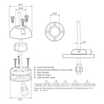 Scanstrut Small Deck Seal SS Connector - .83" Cable - .55" [DS21B-S] - American Offshore