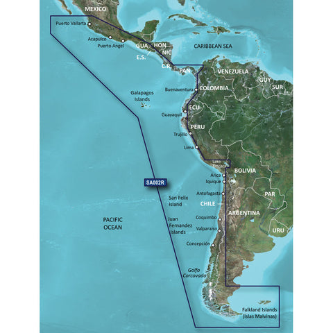 Garmin BlueChart g3 HD - HXSA002R - South America West Coast - microSD/SD [010-C1063-20] - American Offshore
