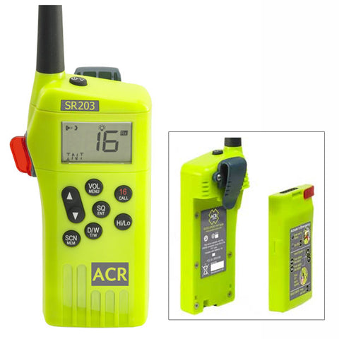 ACR SR203 GMDSS Survival Radio w/Replaceable Lithium Battery [2827] - American Offshore