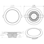 Lumitec Mirage - Flush Mount Down Light - Glass Finish/No Bezel - 4-Color Red/Blue/Purple Non Dimming w/White Dimming [113190] - American Offshore