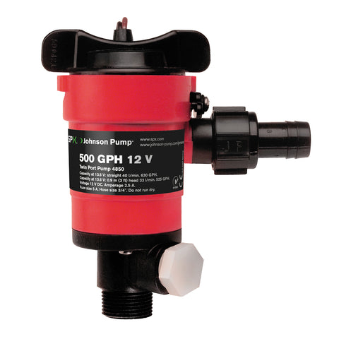 Johnson Pump Twin Port 500GPH Livewell Aerating Pump - 12V [48503] - American Offshore