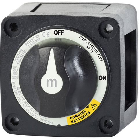 Blue Sea 6011200 m-Series Battery Switch Dual Circuit Plus - Black [6011200] - American Offshore