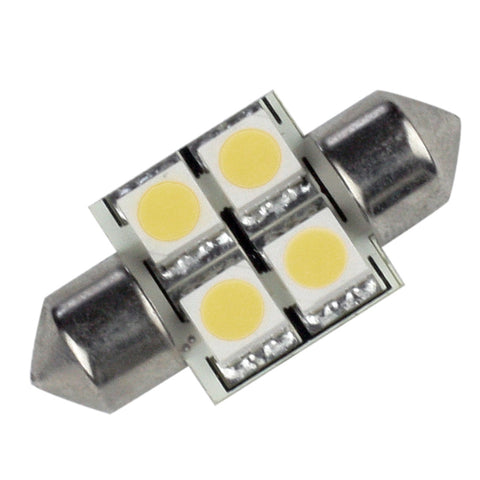 Lunasea Pointed Festoon 4 LED Light Bulb - 31mm - Cool White [LLB-202C-21-00] - American Offshore